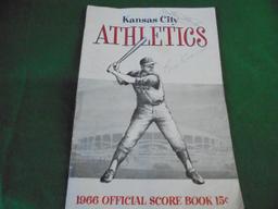 1966 KANSAS CITY ATHLETICS BASEBALL PROGRAM WITH SOME SIGNATURES