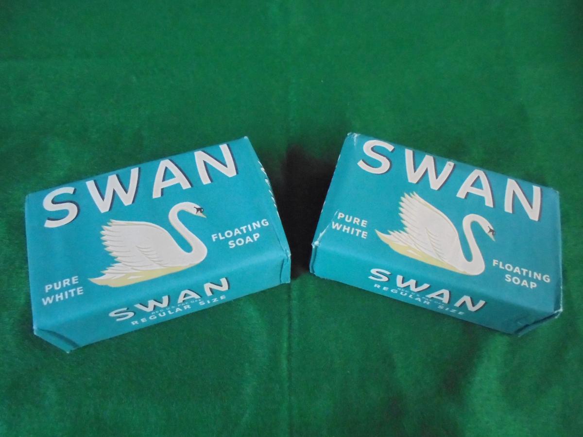 (2) VINTAGE BARS OF SOAP--"SWAN" BRAND