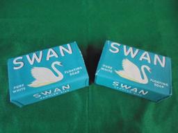 (2) VINTAGE BARS OF SOAP--"SWAN" BRAND