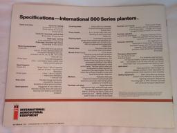 INITERNATIONAL 800 SERIES EARLY RISER PLANTERS - SALES BROCHURE