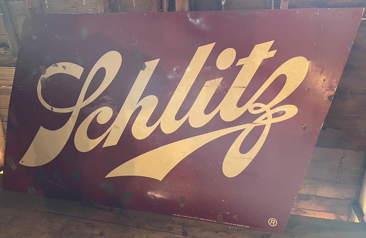 LARGE "SCHLITZ" SIGN