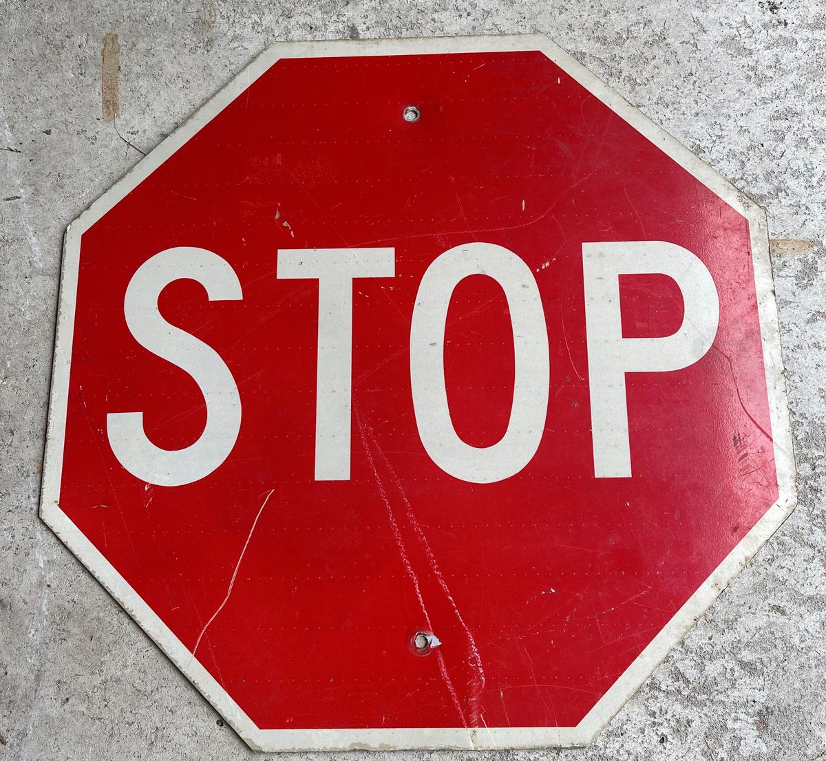 METAL STOP SIGN