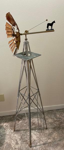 GALVANIZED LAWN WINDMILL **NO SHIPPING **