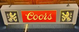 COORS BEER HANGING POOL TABLE LIGHT