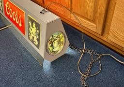 COORS BEER HANGING POOL TABLE LIGHT