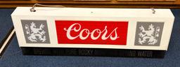 COORS BEER HANGING POOL TABLE LIGHT