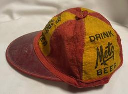 VINTAGE "METZ BEER / ROBIN HOOD BEER" ADVERTISING BEANIE HAT