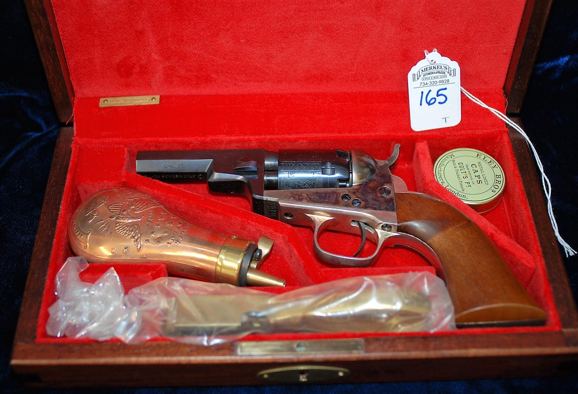 Colt Model 1849 Wells Fargo .31 Cal. Black Powder Revolver in Walnut Presentation Case