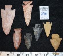 Lot of 7 Native American Points