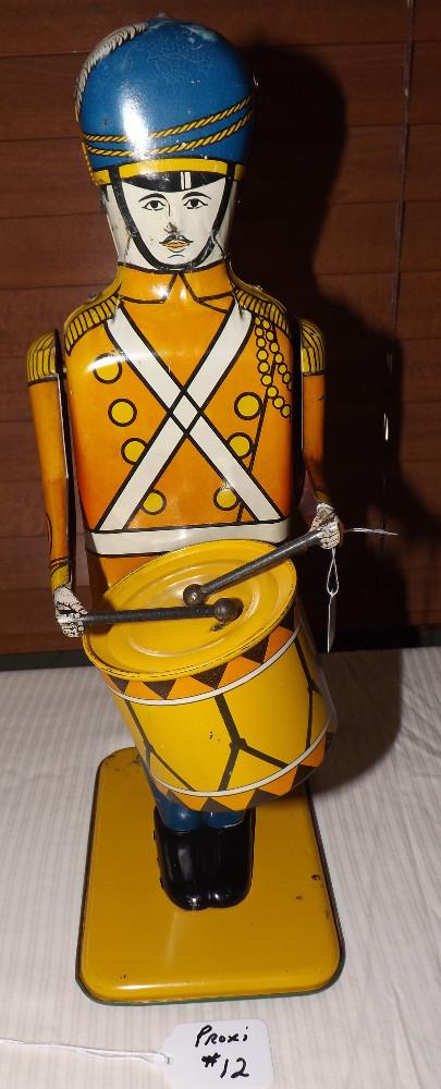 Wolverine #27 Drum Major Wind Up Tin Toy, 14" Tall, 1930s Circa