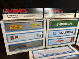 Lionel Intermodal containers- 5, 3 packs