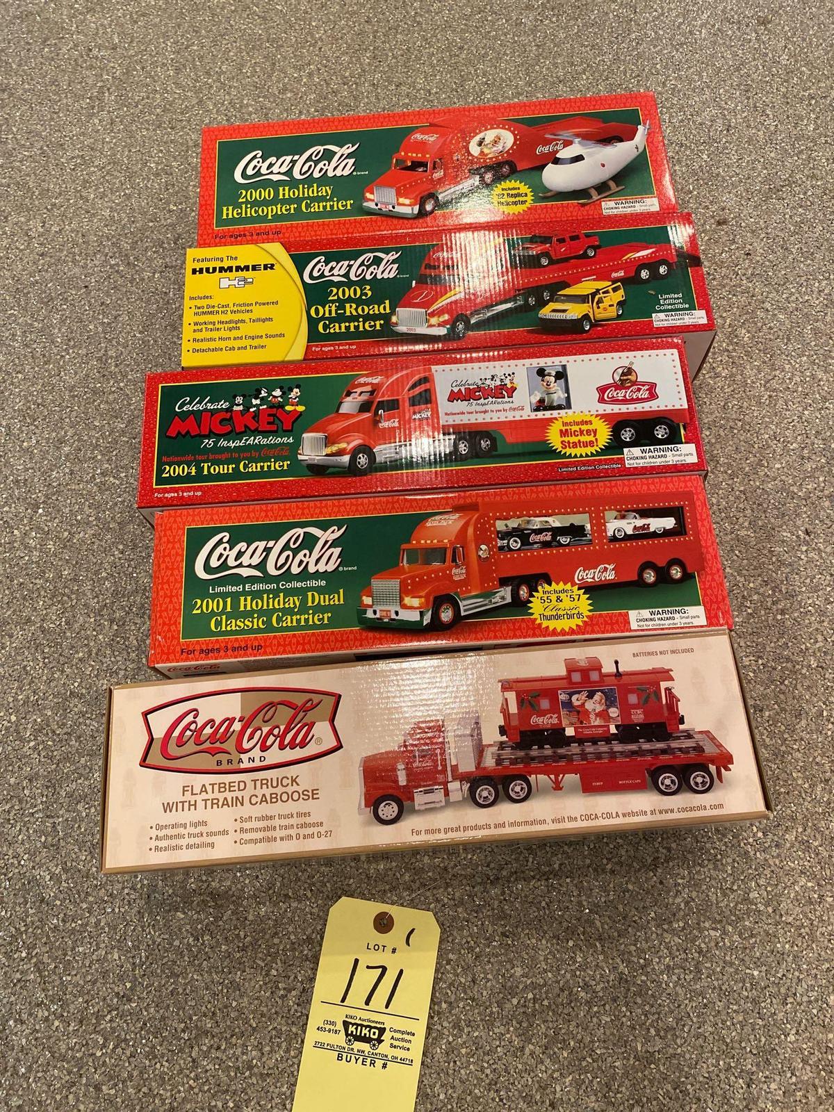5 Coca-Cola trucks