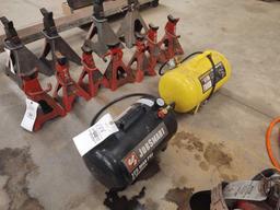 Two 5 gallon portable air tanks