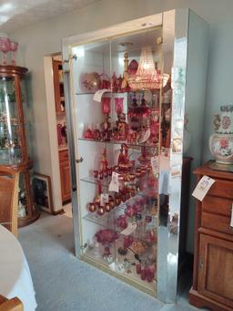 Glass Mirrored Lighted Display