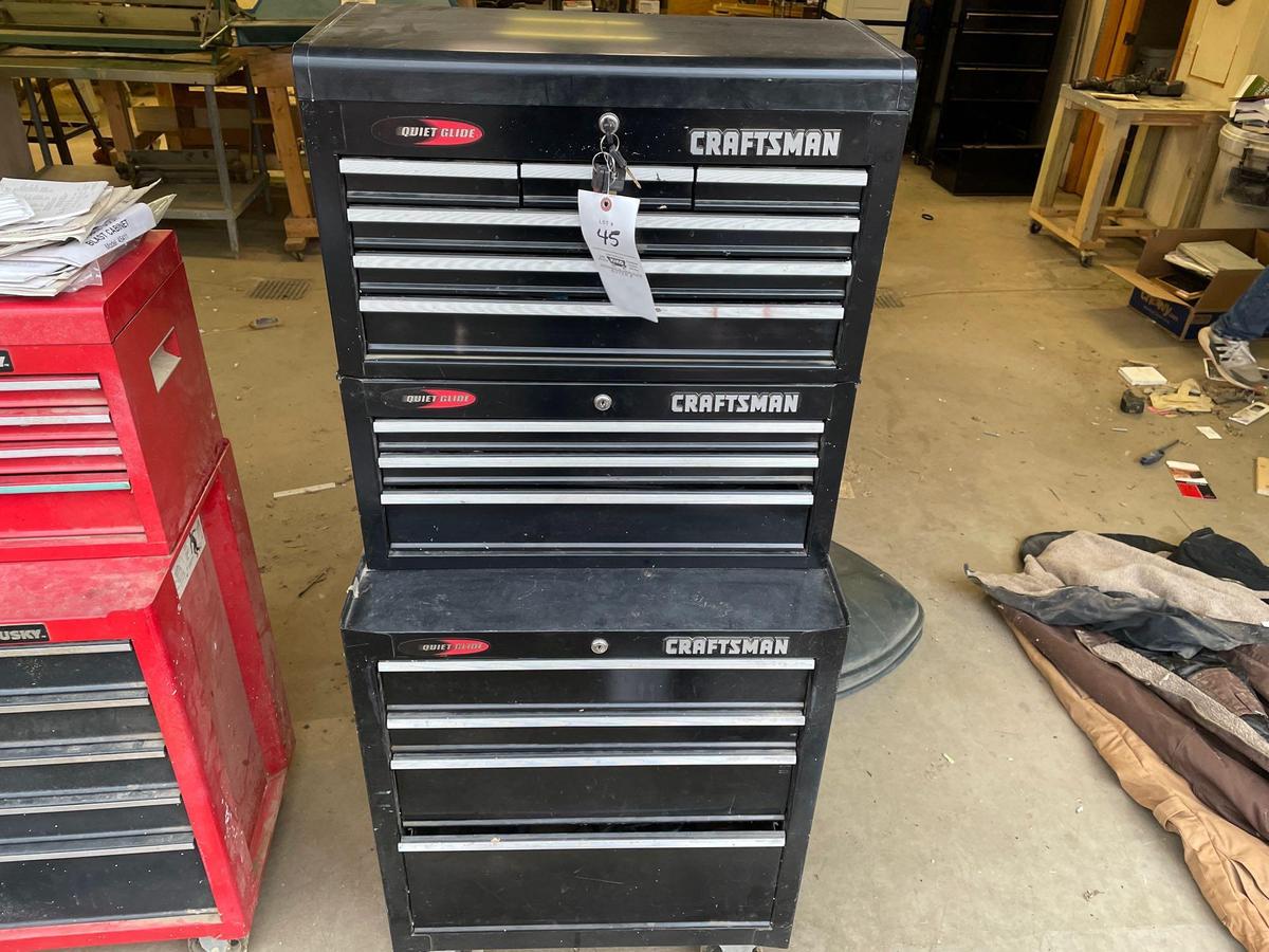Craftsman Quiet Glide Stack Toolbox 3pc Proxibid