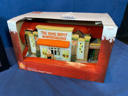 Porcelain Home Depot and Lowe's buildings