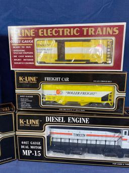 K-Line Timken MP-15 Diesel engine, & Timken cars & caboose
