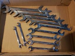 Snap-On double open end wrenches from 3/8 to 1 inch