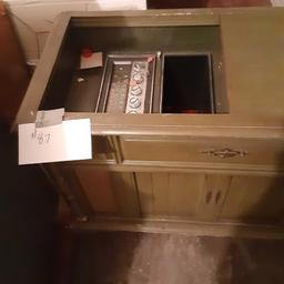 Stereo console with record changer