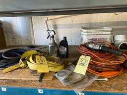Ext cords. Rachel strap. Air hose. Hardware.