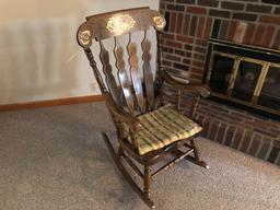 Stenciled back rocker