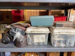 Metal shelf and contents