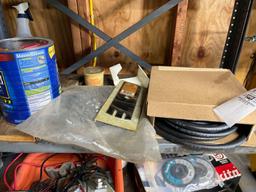 Metal shelf and contents