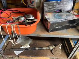 Metal shelf and contents