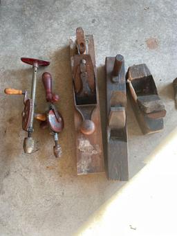 Hand planes, tools, wheel chocks