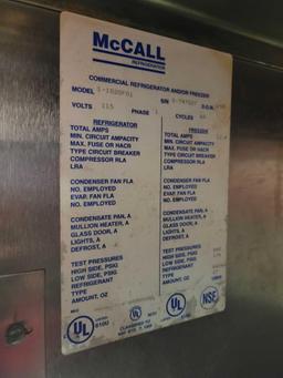 McCall model 1-1020F01 freezer, 1ph, works