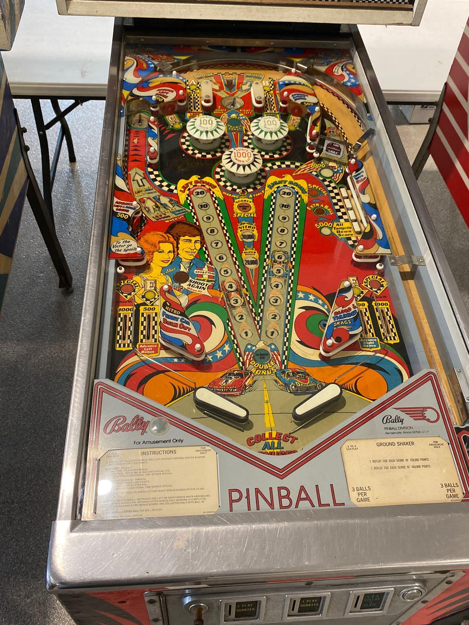 Bally Nitro Ground Shaker Pinball machine.