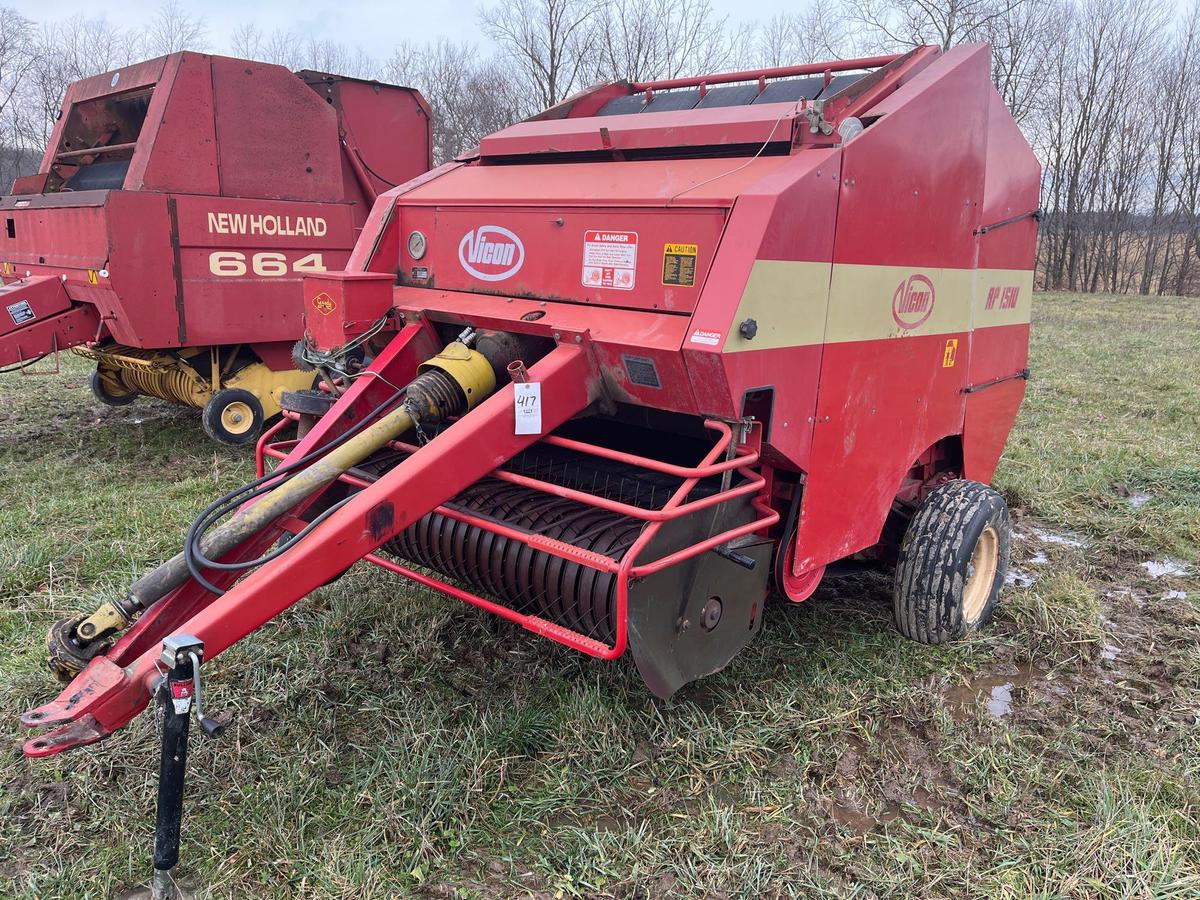 VICON RP 1510 ROUND BALER, NO MONITOR, TWINE, 5 X 6 BALE