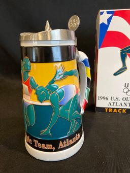(3) Budweiser Olympic Steins 1996