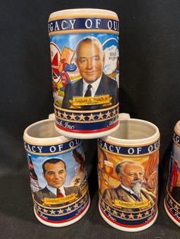 (6) Budweiser Steins of Family Members