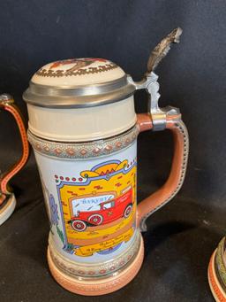 (3) Anheuser Busch Steins