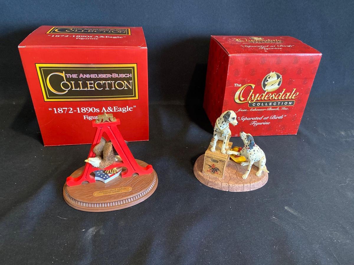(2) Anheuser Busch Figurines
