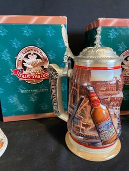 (3) Anheuser Busch Membership Steins