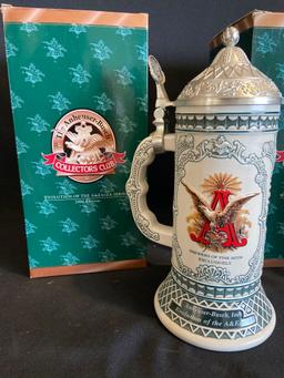 (3) Anheuser Busch Steins