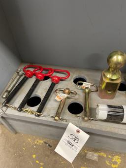 hitch pins, drop in gooseneck ball hitch, misc.
