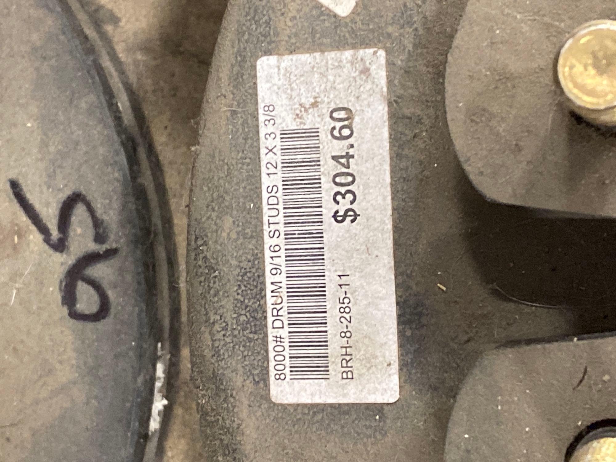 Assorted trailer drum hubs, some new, leaf spring