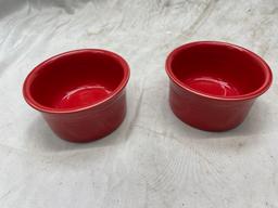 Fiesta bread tray, bowls