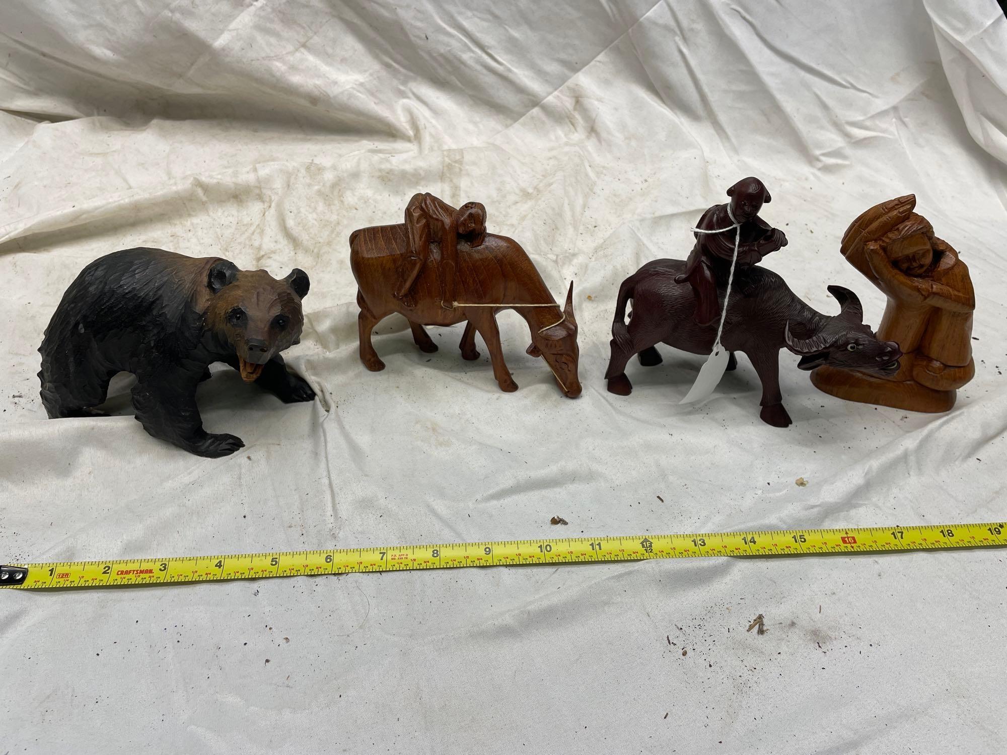 Hand carved animals