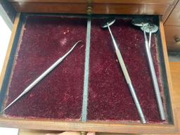 Early 1900?s Dentist travel box with tools
