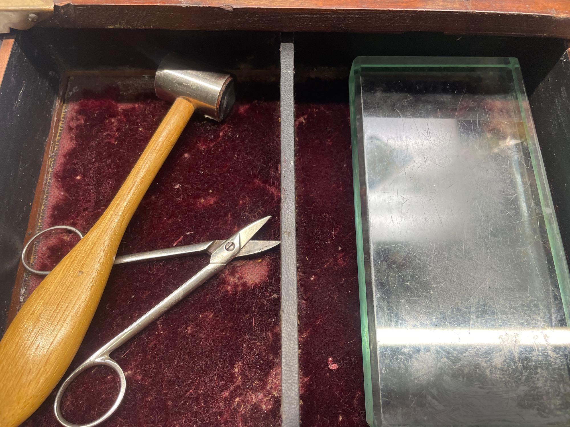 Early 1900?s Dentist travel box with tools