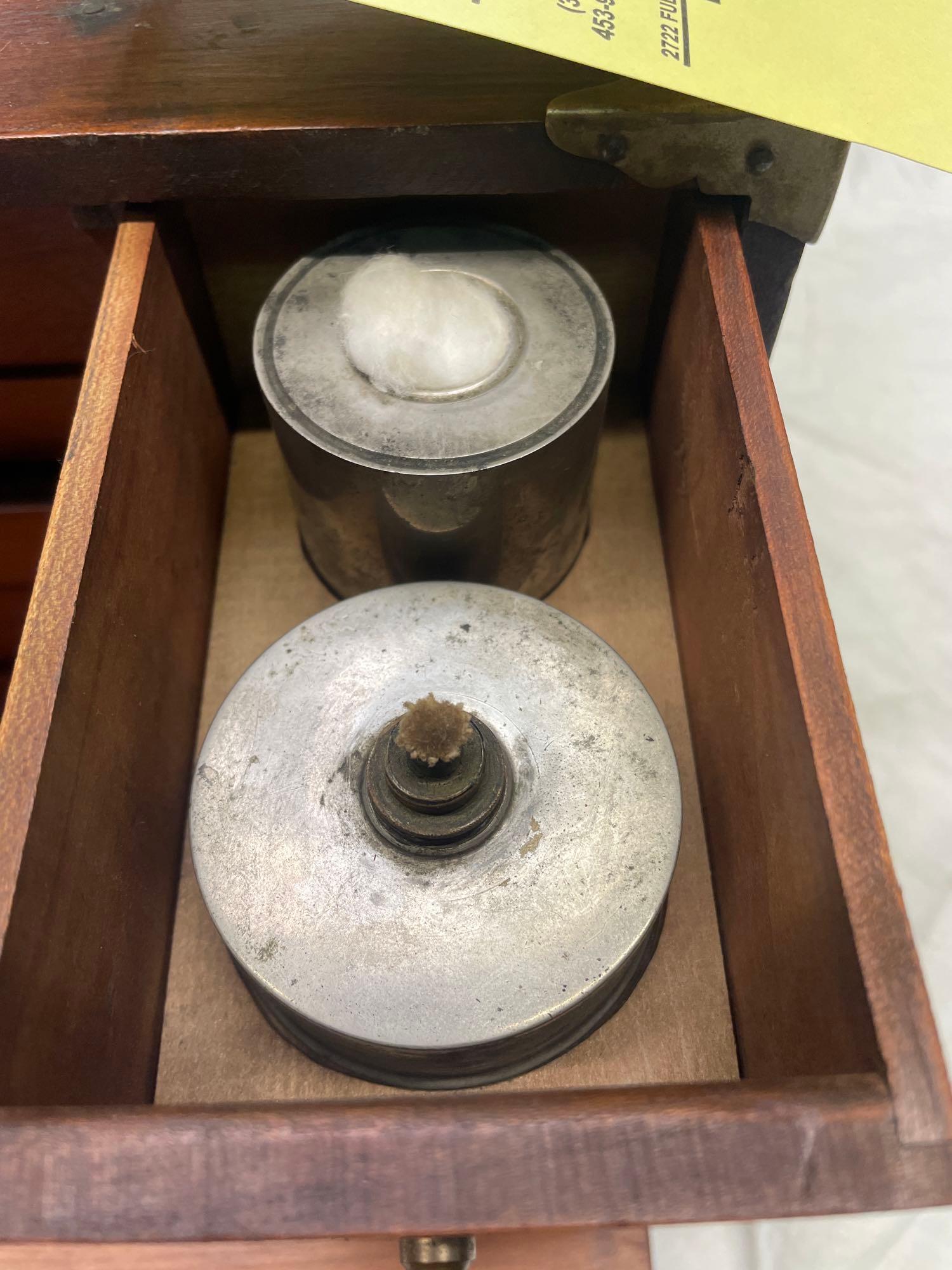 Early 1900?s Dentist travel box with tools