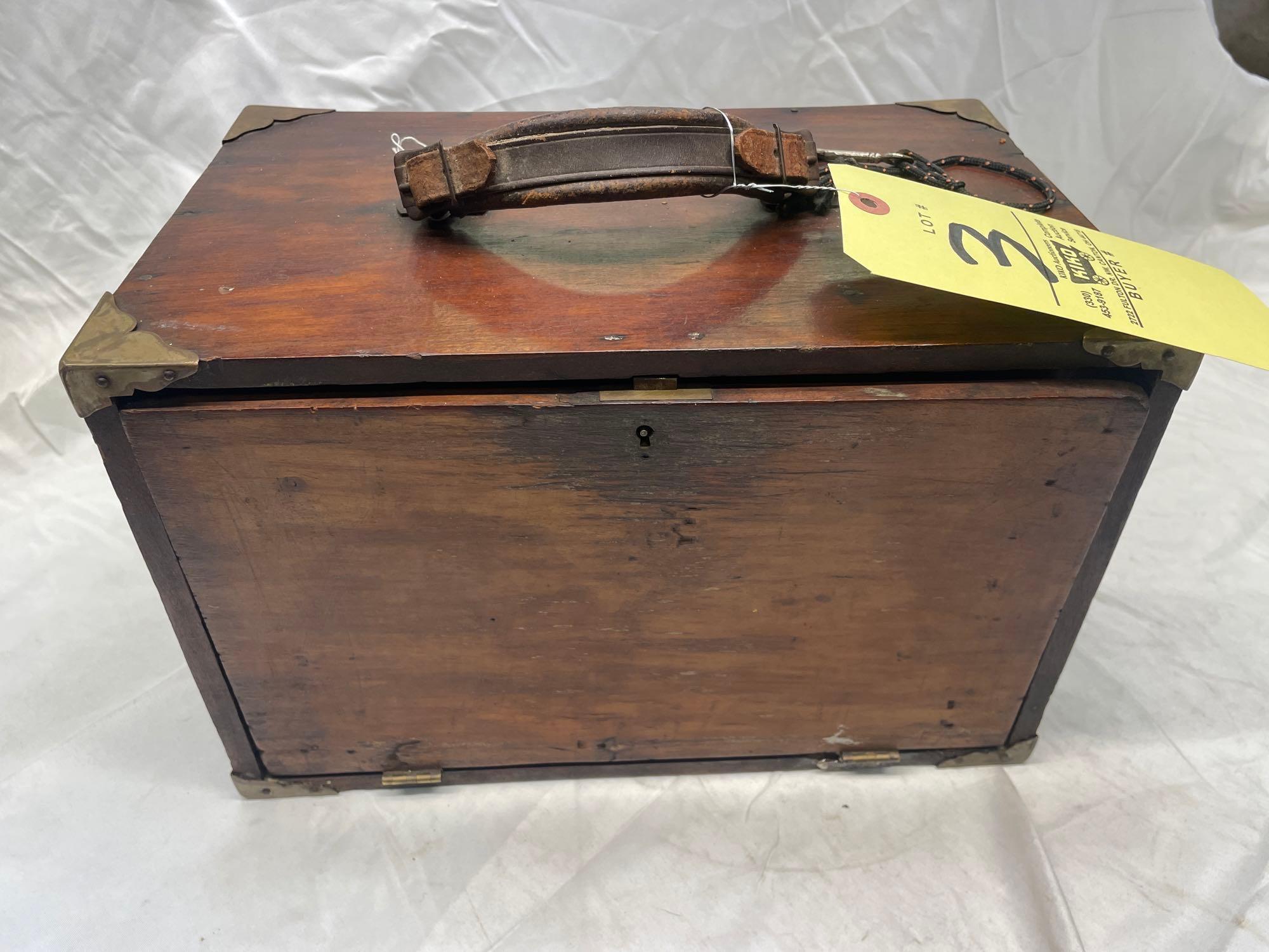 Early 1900?s Dentist travel box with tools