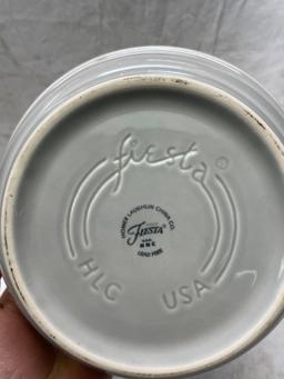 Fiesta covered casserole- discontinued color pearl gray