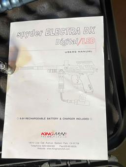 Spyder Electra DX paintball gun with box and misc accessories