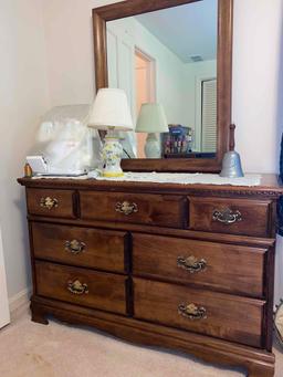(2) Twin beds with 2 dressers with mirrors, 2 night stands