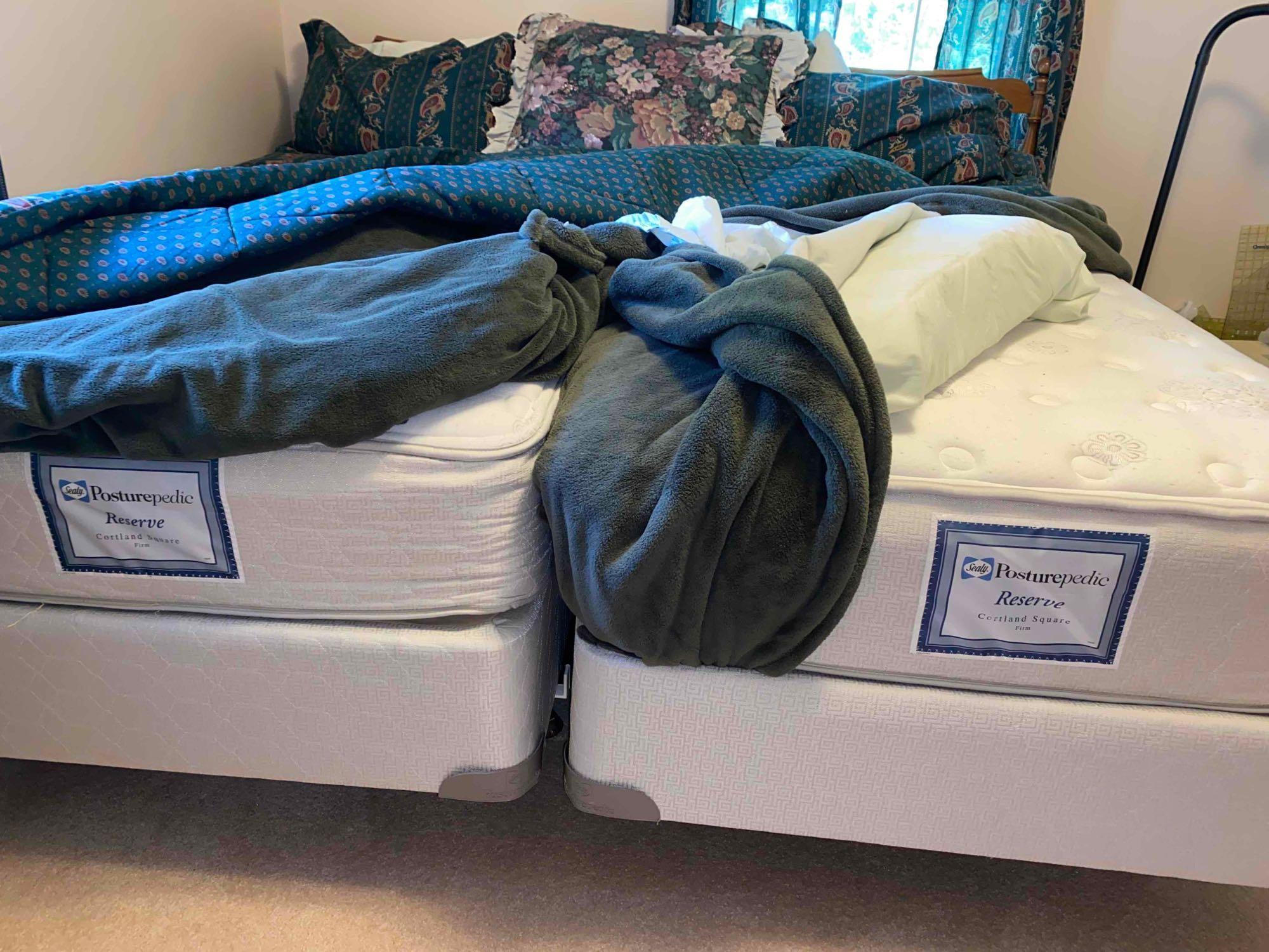 (2) Twin beds with 2 dressers with mirrors, 2 night stands